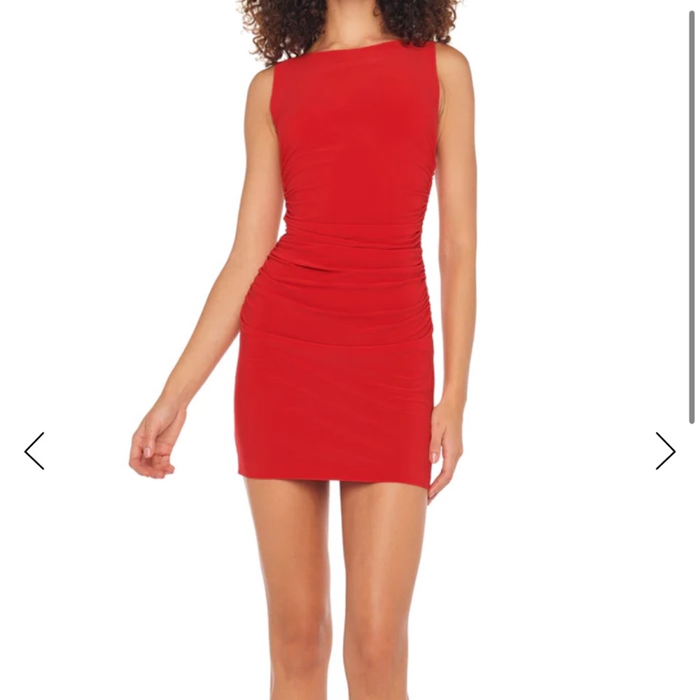 Norma Kamali Vibrant Red Mini Dress